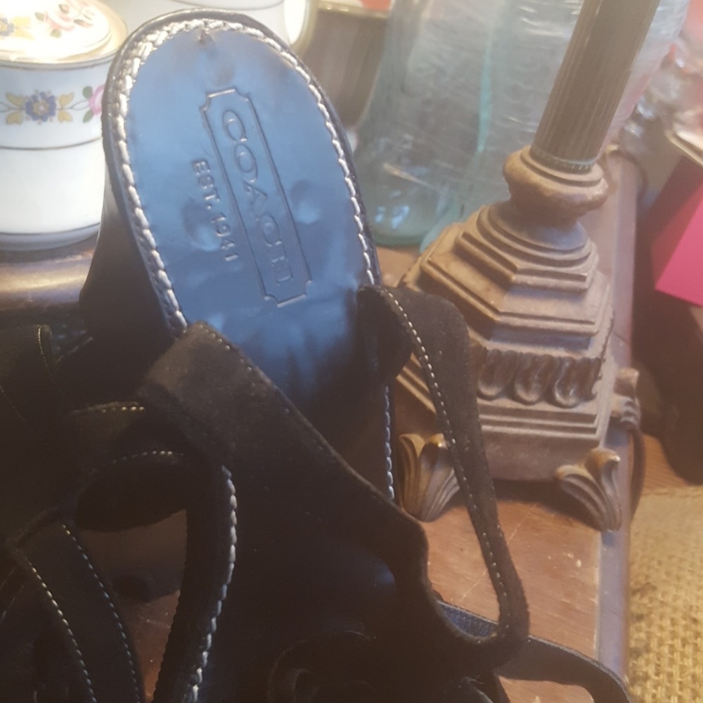 COACH Leather wedge style shoes